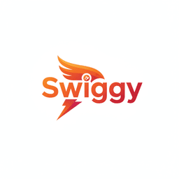 Swiggy food delivery logo with orange background