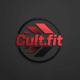 Cult.fit fitness brand logo with red and black colors