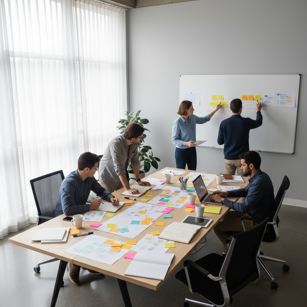 Freelancer working on laptop